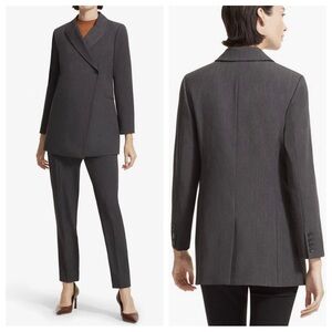 MM Lafleur The Tamar Blazer Coat Jacket Light Twill Fabric Charcoal Gregy